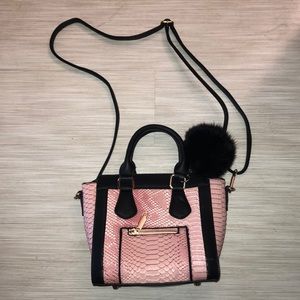 Pink and black Mini bag